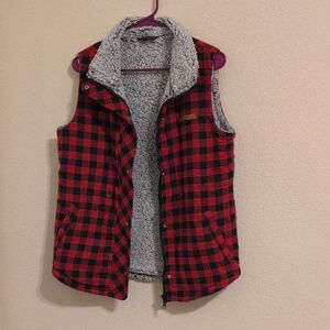 Simply Southern | Plaid Sherpa Lined Vest